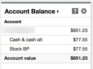 TDAmeritrade Roth IRA Update