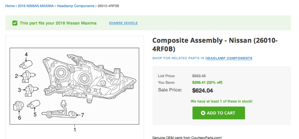 headlightassemblycost